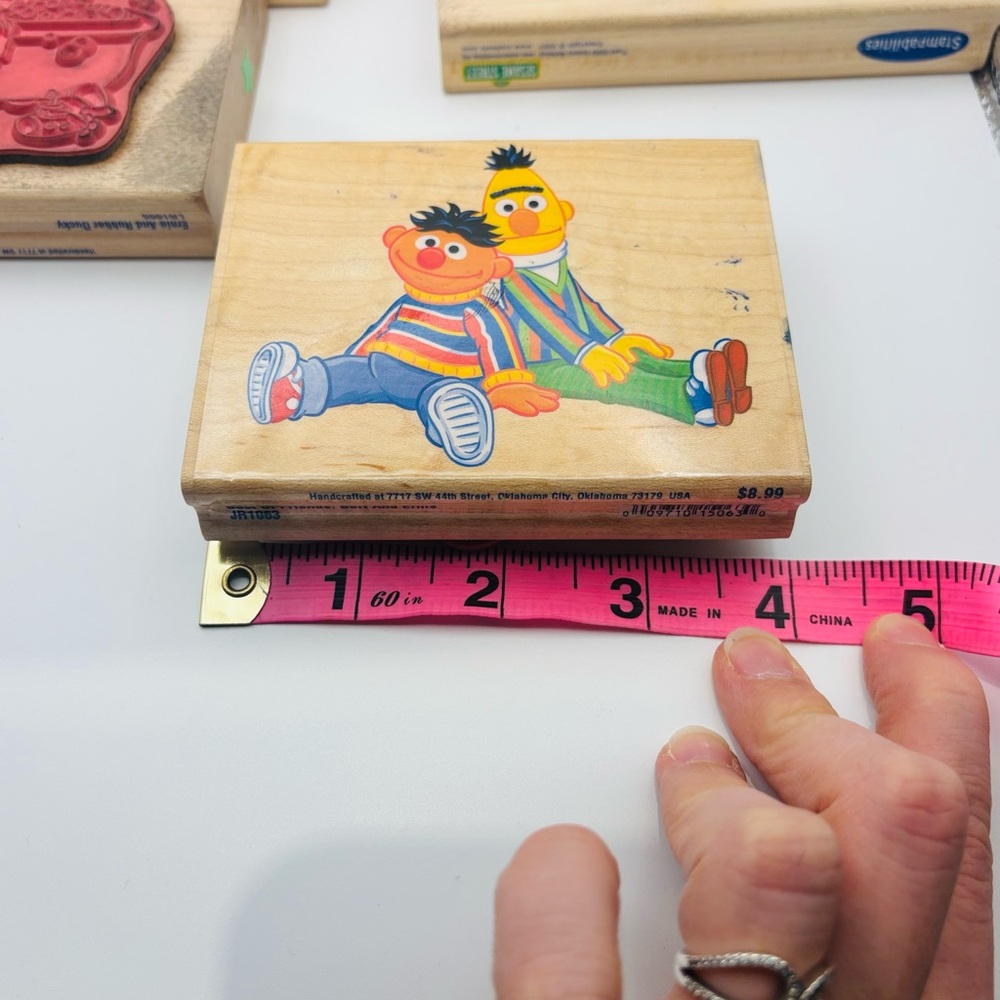 Y2K Sesame Street Wooden Stamps Set – Fun, Colorful, Great Condition - Picture 4 of 14